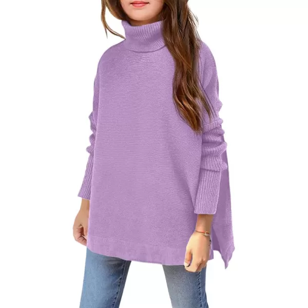 Arshiner Girls Sweaters Turtleneck Kids Tunic Long Sleeve Knit Chunky Pullover Jumper Tops