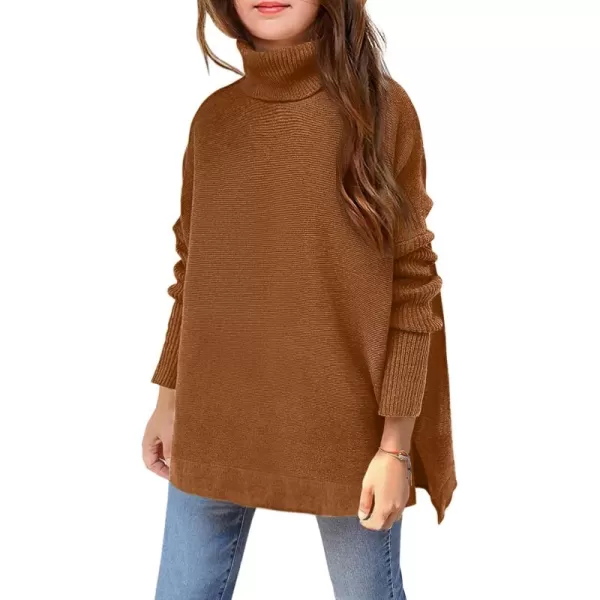 Arshiner Girls Sweaters Turtleneck Kids Tunic Long Sleeve Knit Chunky Pullover Jumper Tops