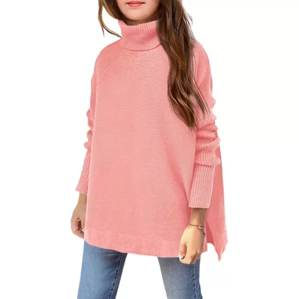Arshiner Girls Sweaters Turtleneck Kids Tunic Long Sleeve Knit Chunky Pullover Jumper Tops