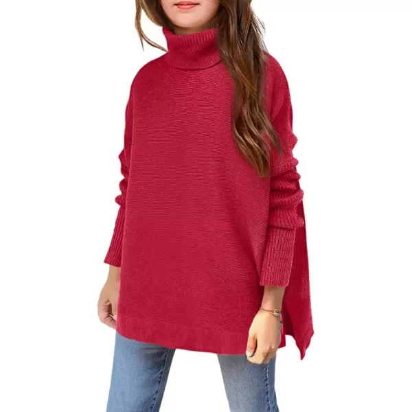 Arshiner Girls Sweaters Turtleneck Kids Tunic Long Sleeve Knit Chunky Pullover Jumper Tops