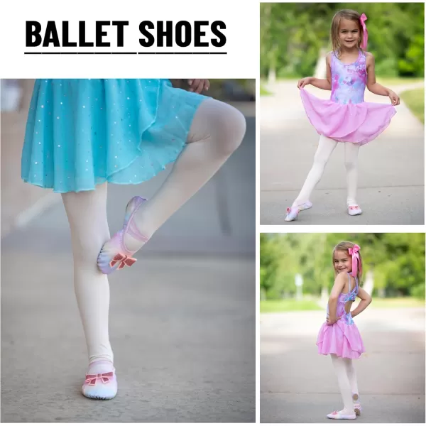 Arshiner Ballet Shoes for Girls Canvas Ballet Slippers Dance Shoes with Elastic Band for Toddler/Little Kid/Big Kid
