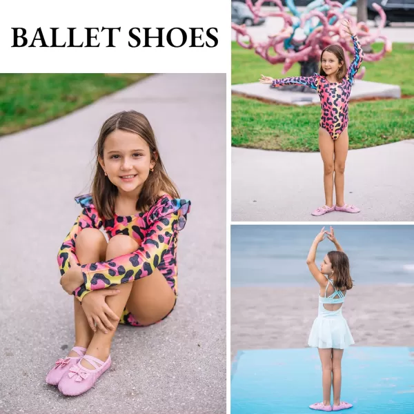 Arshiner Ballet Shoes for Girls Canvas Ballet Slippers Dance Shoes with Elastic Band for Toddler/Little Kid/Big Kid