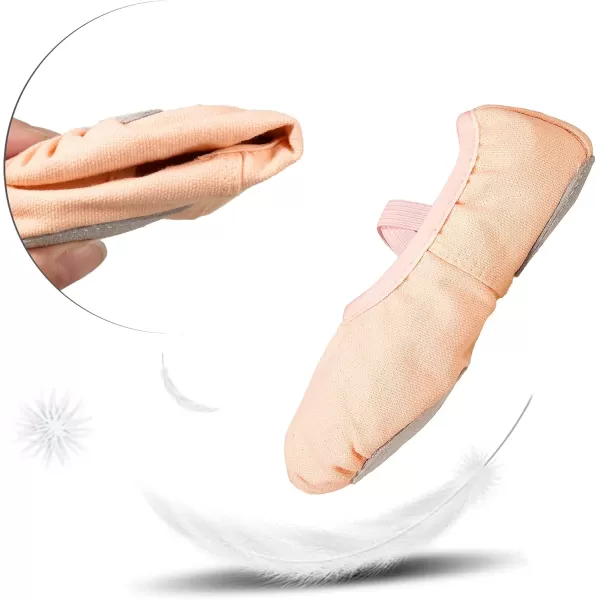 Arshiner Ballet Shoes for Girls Canvas Ballet Slippers Dance Shoes with Elastic Band for Toddler/Little Kid/Big Kid