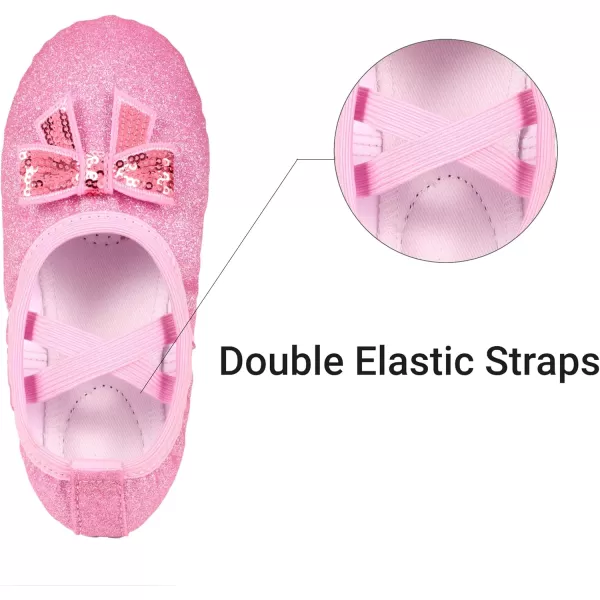 Arshiner Ballet Shoes for Girls Canvas Ballet Slippers Dance Shoes with Elastic Band for Toddler/Little Kid/Big Kid