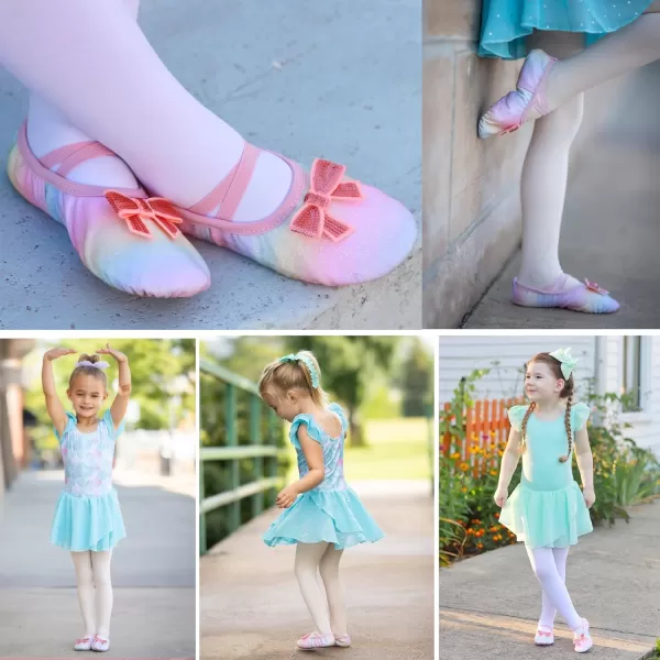Arshiner Ballet Shoes for Girls Canvas Ballet Slippers Dance Shoes with Elastic Band for Toddler/Little Kid/Big Kid