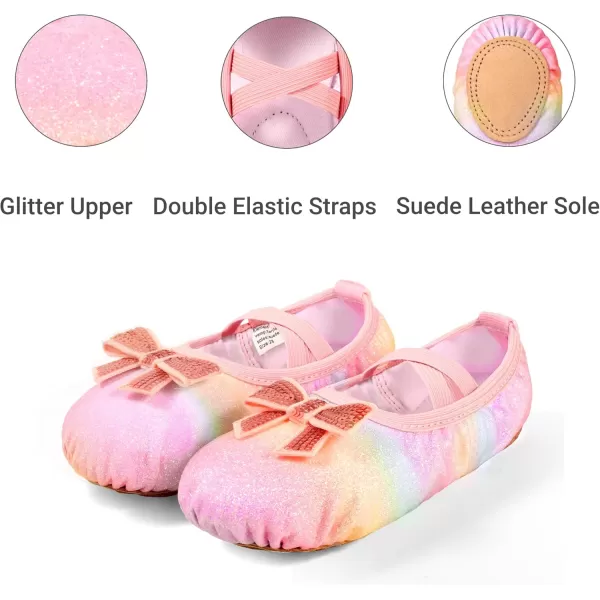 Arshiner Ballet Shoes for Girls Canvas Ballet Slippers Dance Shoes with Elastic Band for Toddler/Little Kid/Big Kid