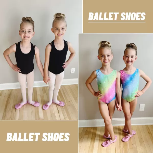 Arshiner Ballet Shoes for Girls Canvas Ballet Slippers Dance Shoes with Elastic Band for Toddler/Little Kid/Big Kid