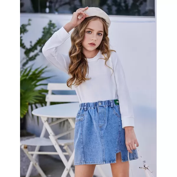Arshiner Girls Casual Tie Dye Crewneck Long Sleeve Sweaters Loose Fashion Tops for 4-12 Years