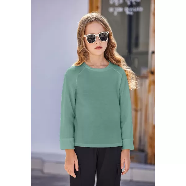 Arshiner Girls Casual Tie Dye Crewneck Long Sleeve Sweaters Loose Fashion Tops for 4-12 Years