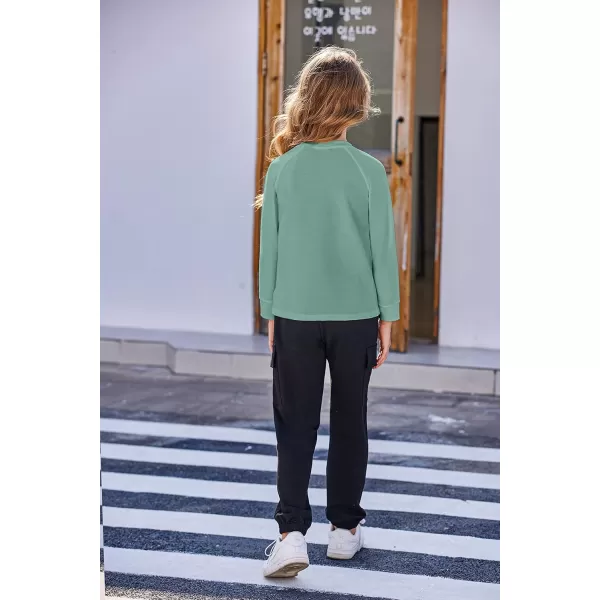 Arshiner Girls Casual Tie Dye Crewneck Long Sleeve Sweaters Loose Fashion Tops for 4-12 Years