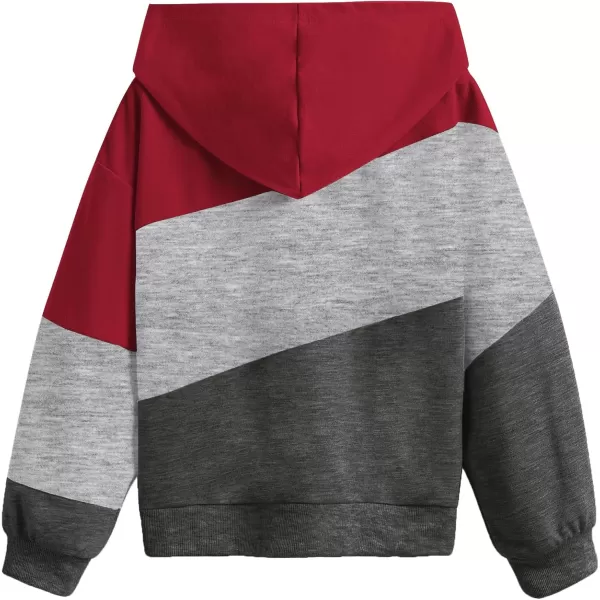 Arshiner Girls Color Block Hoodies Crewneck Long Sleeve Casual Soft Sweatshirts Tops with Pockets