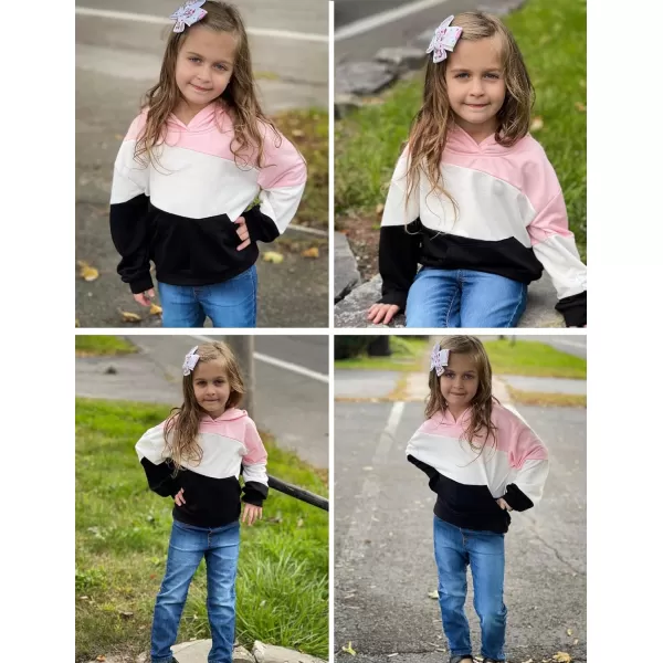 Arshiner Girls Color Block Hoodies Crewneck Long Sleeve Casual Soft Sweatshirts Tops with Pockets