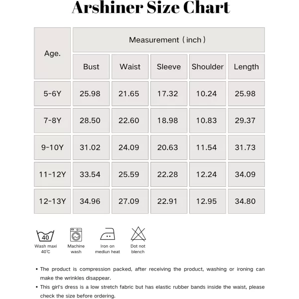 Arshiner Girls Dresses Long Sleeve Swiss Dot V Neck Ruffle Tiered Casual Party Dress