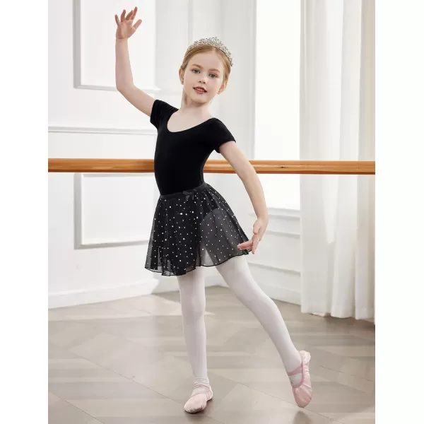Arshiner Girls Sequin Ballet Leotards Combo Irregular Hem Dance Dresses Outfits Toddler Skirted Leotard