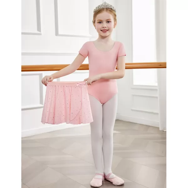 Arshiner Girls Sequin Ballet Leotards Combo Irregular Hem Dance Dresses Outfits Toddler Skirted Leotard