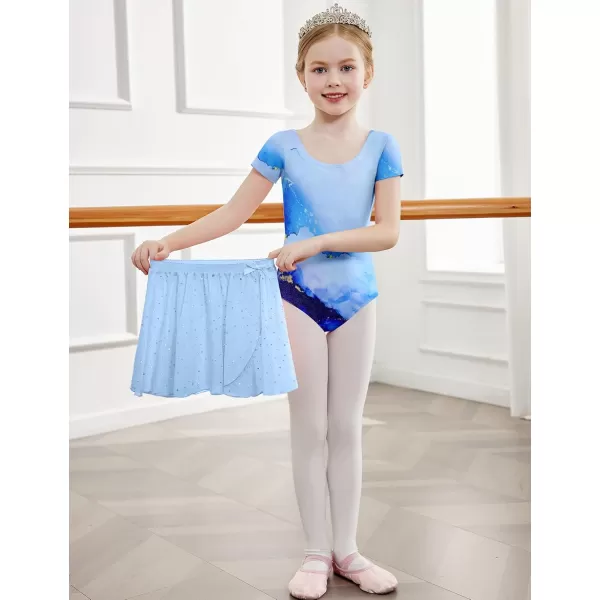 Arshiner Girls Sequin Ballet Leotards Combo Irregular Hem Dance Dresses Outfits Toddler Skirted Leotard