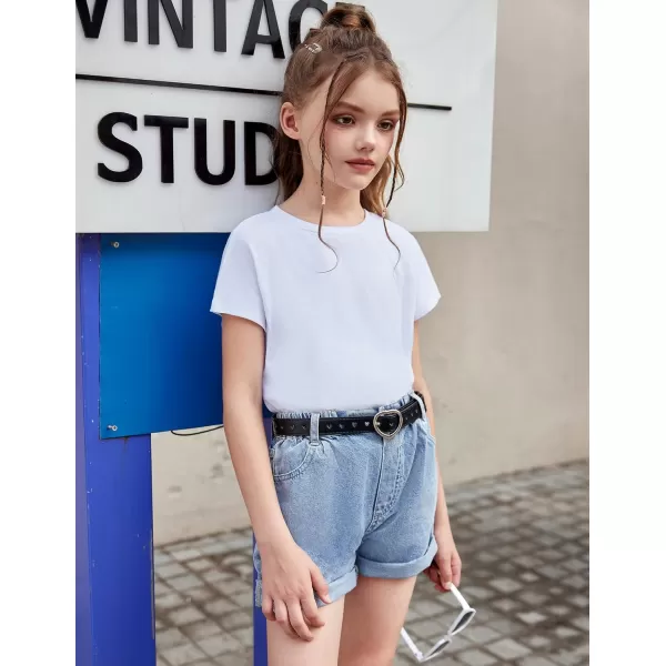 Arshiner Girls Shirt Crop Tops Short Sleeve Summer Drop Shoulder Batwing Sleeve Crewneck Loose T Shirt Tee