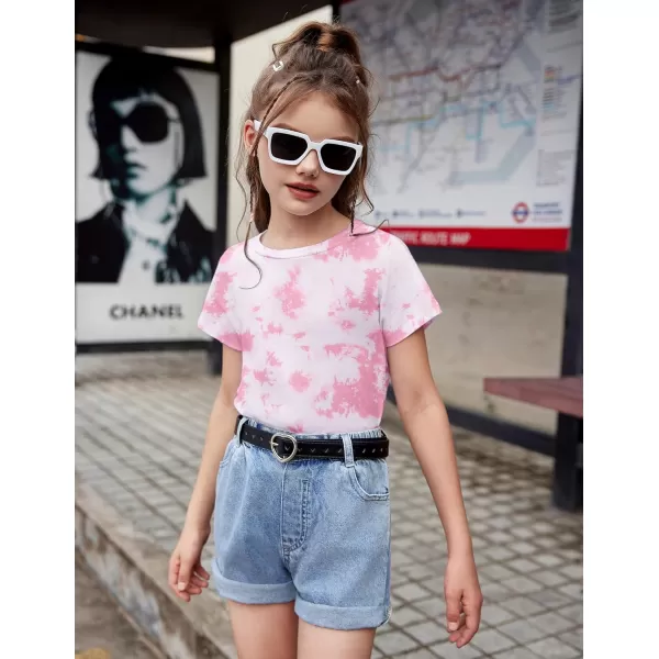 Arshiner Girls Shirt Crop Tops Short Sleeve Summer Drop Shoulder Batwing Sleeve Crewneck Loose T Shirt Tee