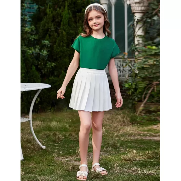 Arshiner Girls Shirt Crop Tops Short Sleeve Summer Drop Shoulder Batwing Sleeve Crewneck Loose T Shirt Tee