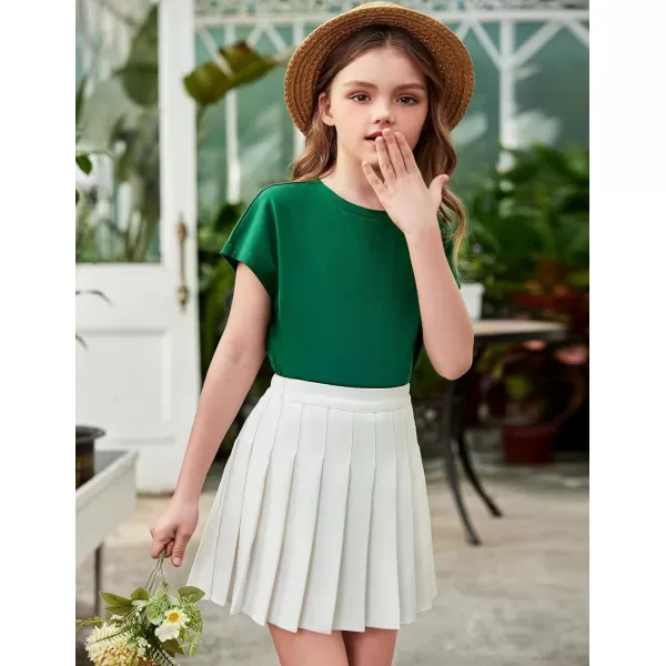 Arshiner Girls Shirt Crop Tops Short Sleeve Summer Drop Shoulder Batwing Sleeve Crewneck Loose T Shirt Tee