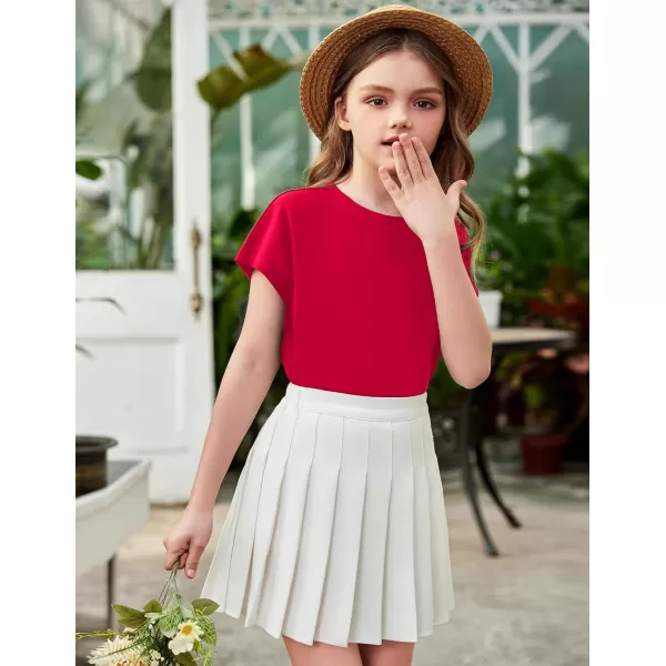 Arshiner Girls Shirt Crop Tops Short Sleeve Summer Drop Shoulder Batwing Sleeve Crewneck Loose T Shirt Tee