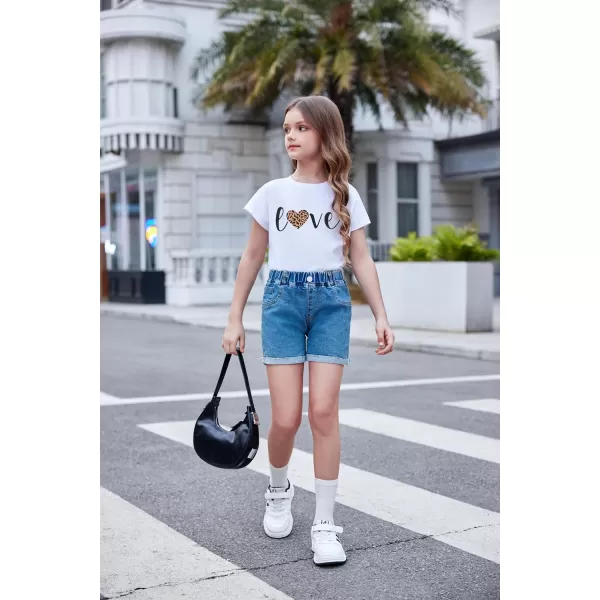 Arshiner Girls Shirt Crop Tops Short Sleeve Summer Drop Shoulder Batwing Sleeve Crewneck Loose T Shirt Tee