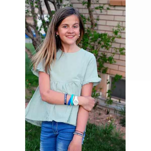 Arshiner Girls Shirts Summer Tops Cotton Linen Short Sleeve Plain Crew Neck Cute T-Shirt Tee Blouse