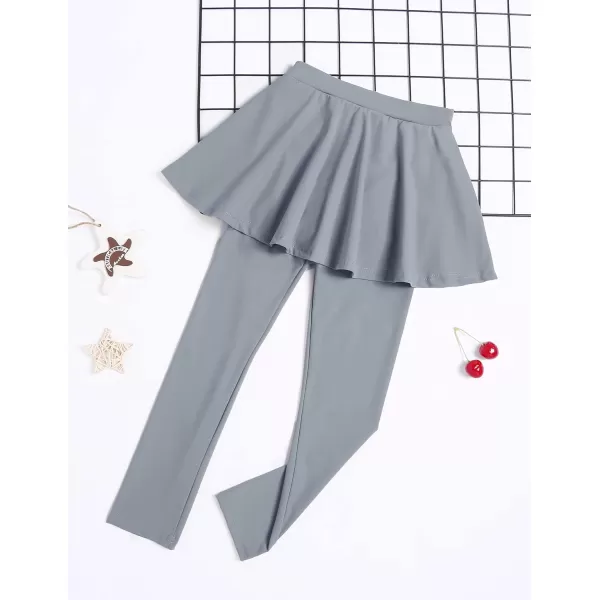 Arshiner Girls Sports Skirted Leggings Casual Ruffle Skater Skirt with Athletic Pants Pantskirts