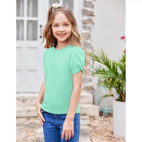 Arshiner Girls T Shirts Twist Short Sleeve Summer Shirts Fashion Crewneck Tops Tee Blouse