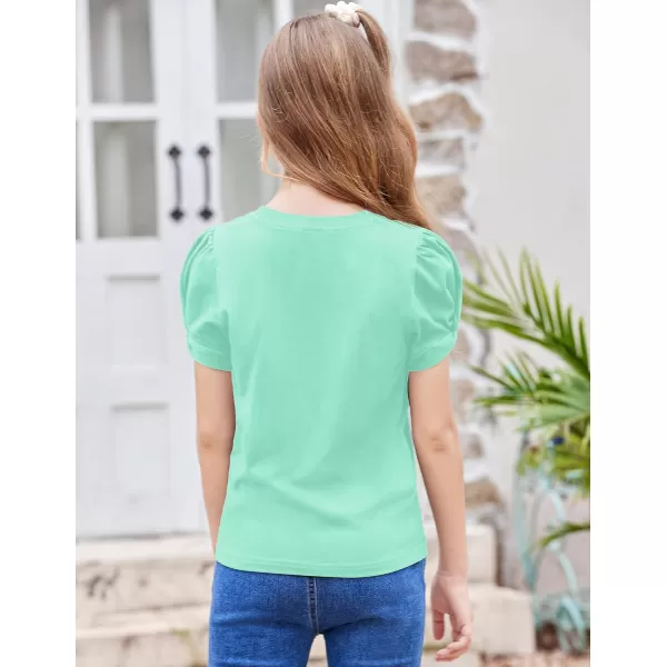Arshiner Girls T Shirts Twist Short Sleeve Summer Shirts Fashion Crewneck Tops Tee Blouse