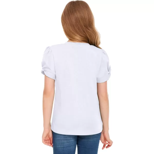 Arshiner Girls T Shirts Twist Short Sleeve Summer Shirts Fashion Crewneck Tops Tee Blouse