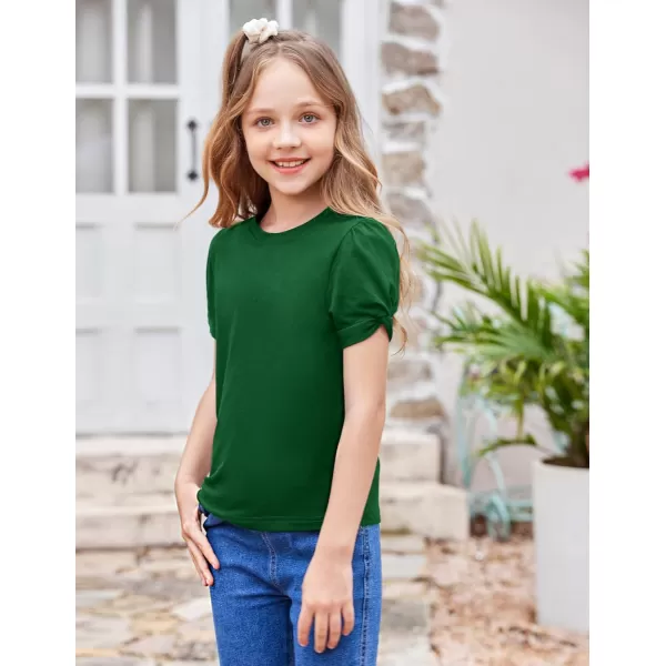 Arshiner Girls T Shirts Twist Short Sleeve Summer Shirts Fashion Crewneck Tops Tee Blouse