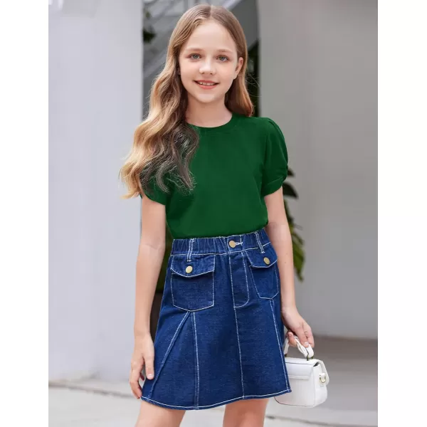 Arshiner Girls T Shirts Twist Short Sleeve Summer Shirts Fashion Crewneck Tops Tee Blouse