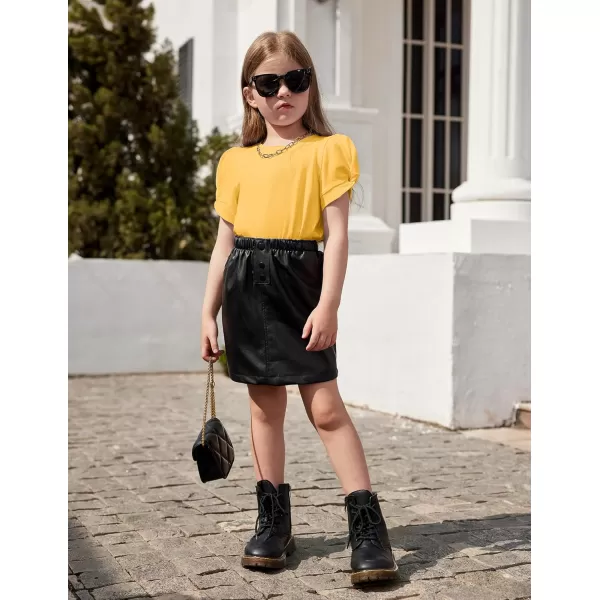 Arshiner Girls T Shirts Twist Short Sleeve Summer Shirts Fashion Crewneck Tops Tee Blouse