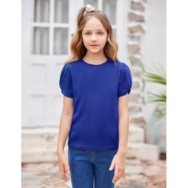 Arshiner Girls T Shirts Twist Short Sleeve Summer Shirts Fashion Crewneck Tops Tee Blouse