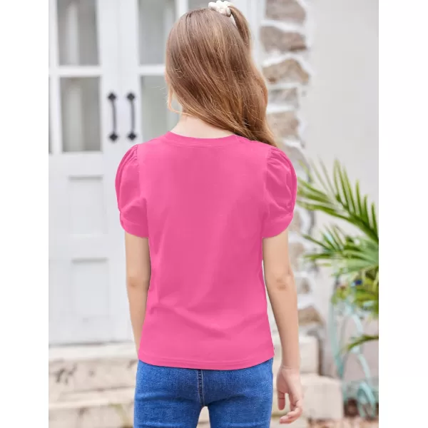 Arshiner Girls T Shirts Twist Short Sleeve Summer Shirts Fashion Crewneck Tops Tee Blouse