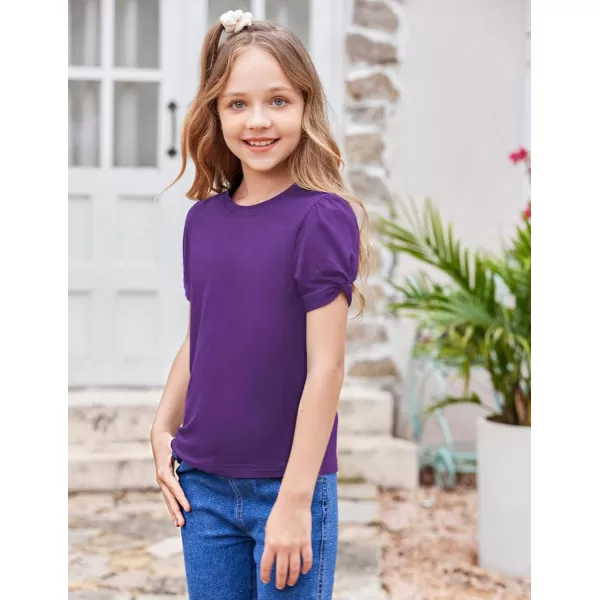 Arshiner Girls T Shirts Twist Short Sleeve Summer Shirts Fashion Crewneck Tops Tee Blouse
