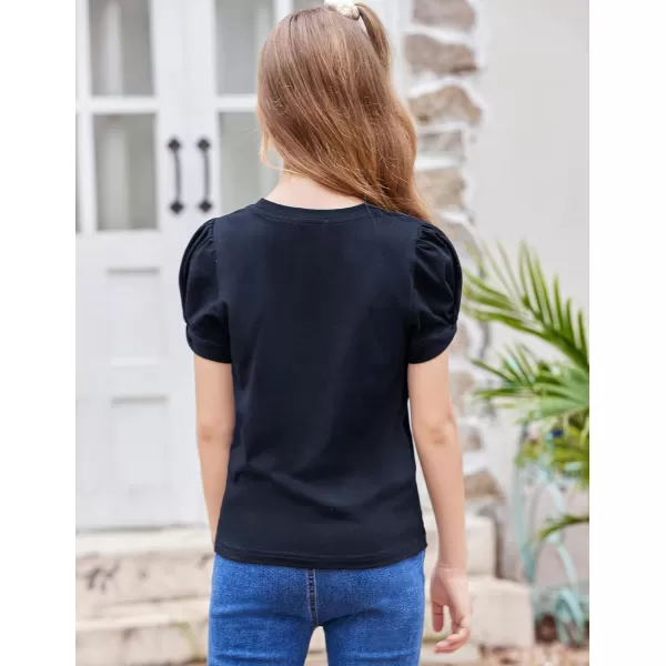 Arshiner Girls T Shirts Twist Short Sleeve Summer Shirts Fashion Crewneck Tops Tee Blouse