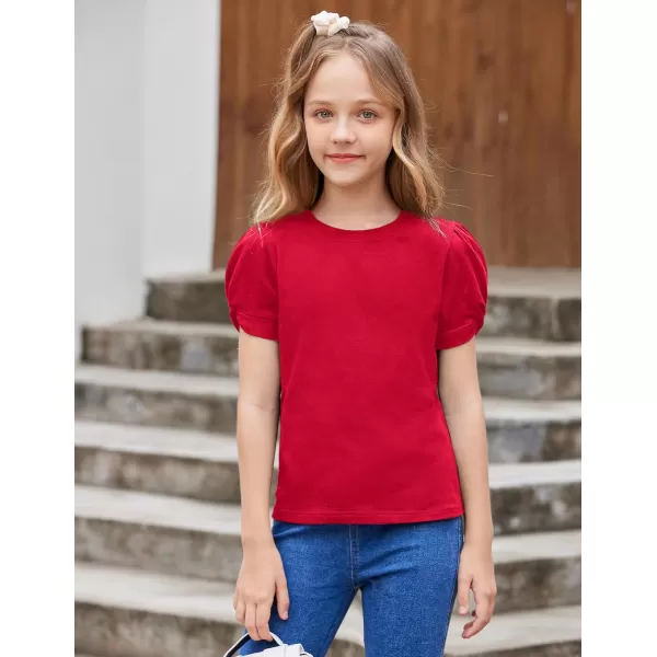 Arshiner Girls T Shirts Twist Short Sleeve Summer Shirts Fashion Crewneck Tops Tee Blouse