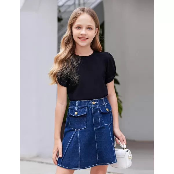 Arshiner Girls T Shirts Twist Short Sleeve Summer Shirts Fashion Crewneck Tops Tee Blouse