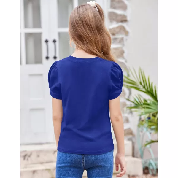 Arshiner Girls T Shirts Twist Short Sleeve Summer Shirts Fashion Crewneck Tops Tee Blouse