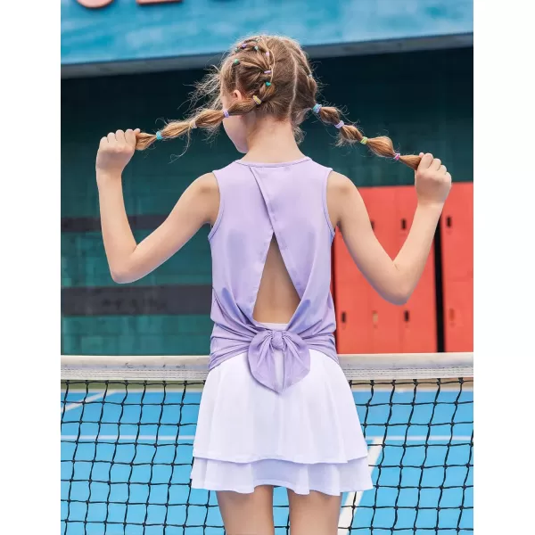 Arshiner Girls Tennis Skirt with Shorts High Waisted Active Skort Running Workout Athletic Golf Skirts with Pockets