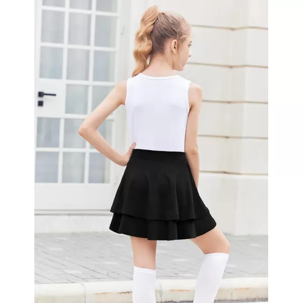 Arshiner Girls Tennis Skirt with Shorts High Waisted Active Skort Running Workout Athletic Golf Skirts with Pockets