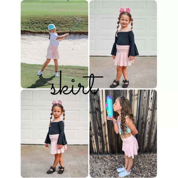 Arshiner Girl's Tennis Skirts with Shorts Athletic Pleated Skirt Workout Performance Skorts with Pockets for Kids 4-13Y