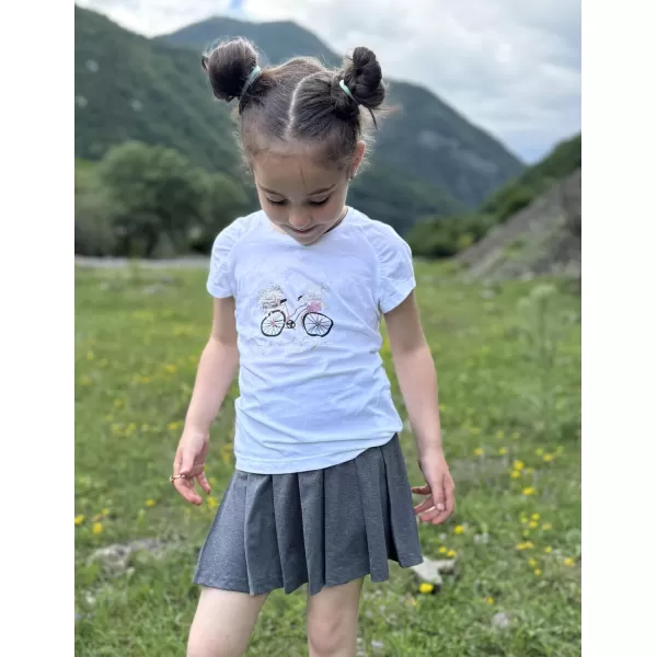 Arshiner Girl's Tennis Skirts with Shorts Athletic Pleated Skirt Workout Performance Skorts with Pockets for Kids 4-13Y