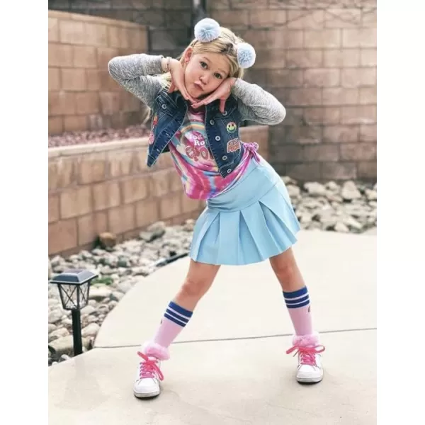 Arshiner Girl's Tennis Skirts with Shorts Athletic Pleated Skirt Workout Performance Skorts with Pockets for Kids 4-13Y