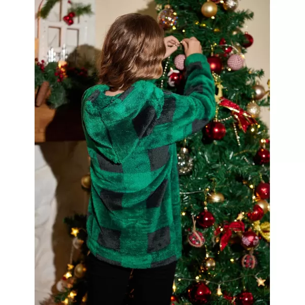 Arshiner Girls Warm Hoodie Sherpa Fleece Pullover Button Up Casual Outerwear Coat With Pockets