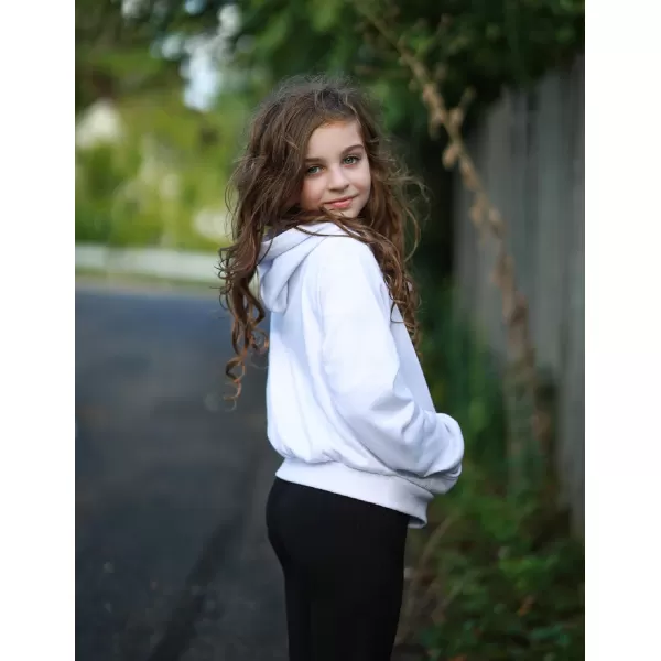 Arshiner Girls Zip Up Cropped Hoodies Casual Long Sleeve Sweatshirts Jackets with Pockets