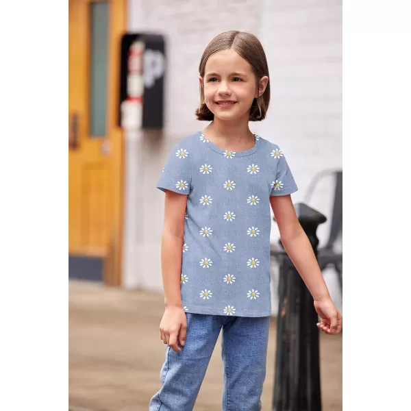 Arshiner Kids 2 Pack Short Sleeve Tees Girls Basic Tees 2pcs Shirt for Tie Dye