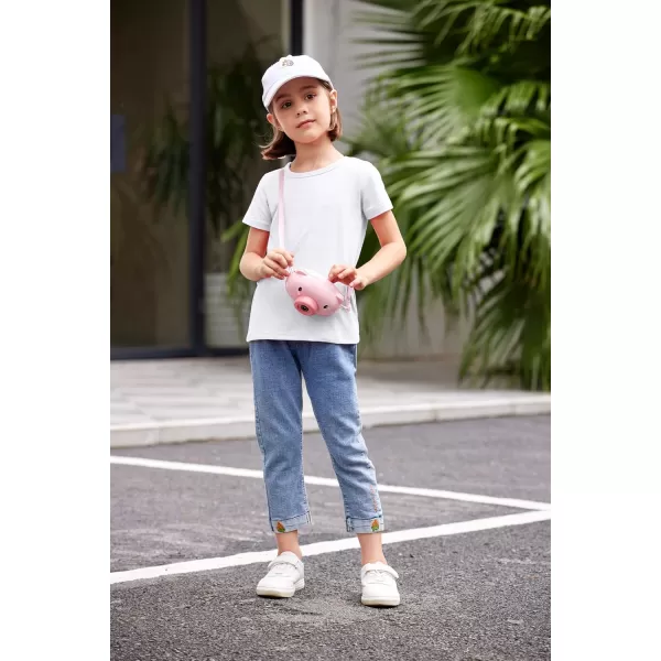 Arshiner Kids 2 Pack Short Sleeve Tees Girls Basic Tees 2pcs Shirt for Tie Dye